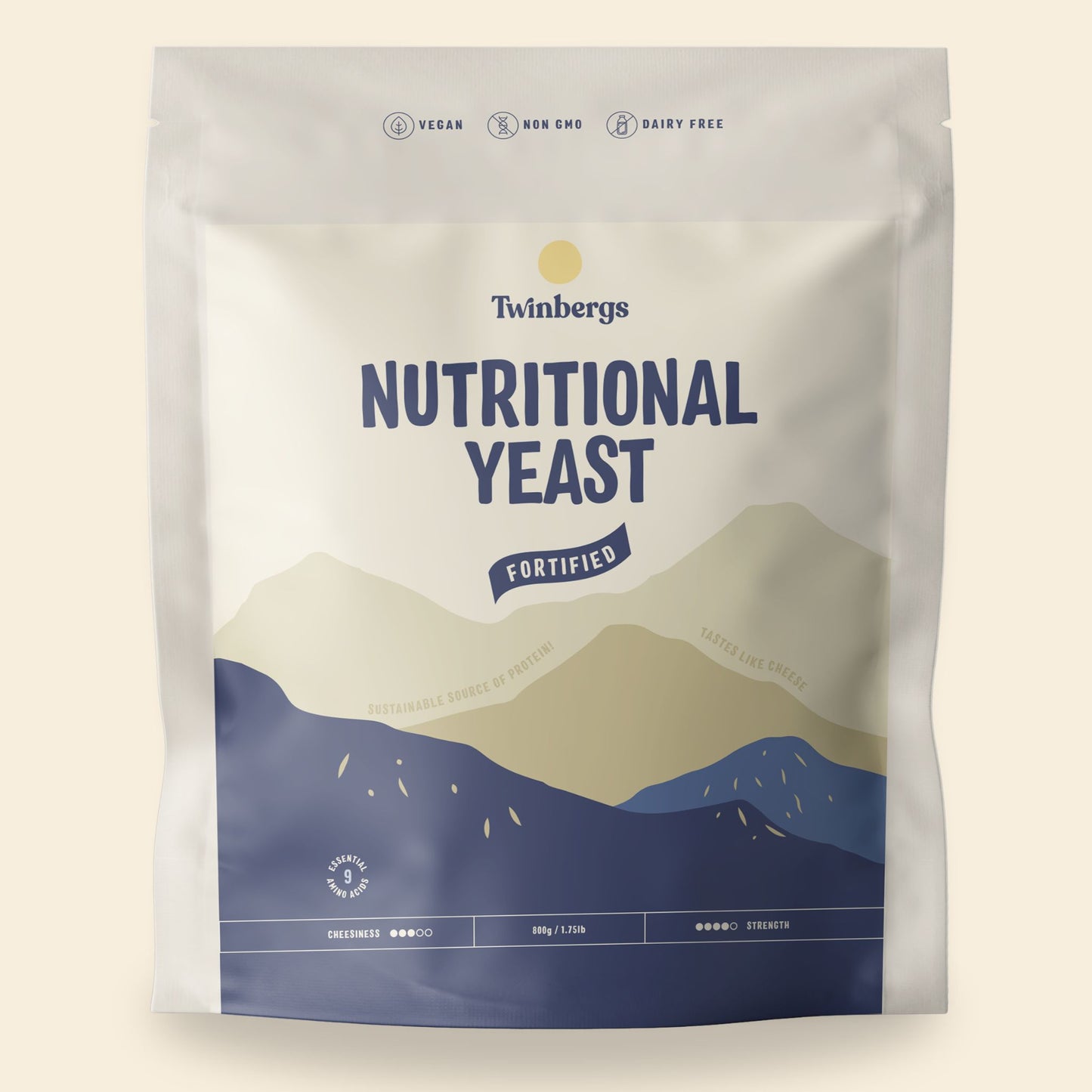 Fortified nutritional yeast 800g package - B vitamin rich vegan seasoning