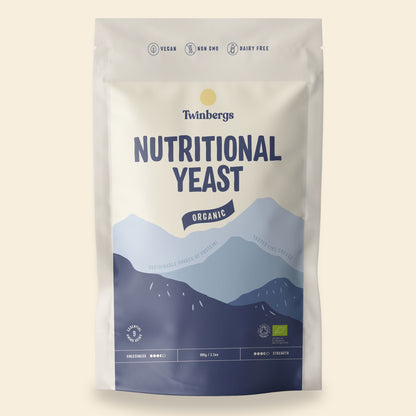 Organic unfortified nutritional yeast 100g package - certified organic nooch