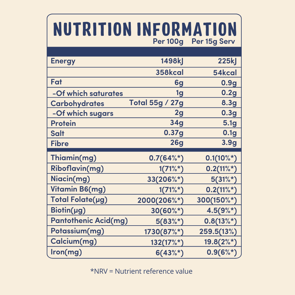 Organic nutritional yeast nutritional information - natural B vitamins and protein content
