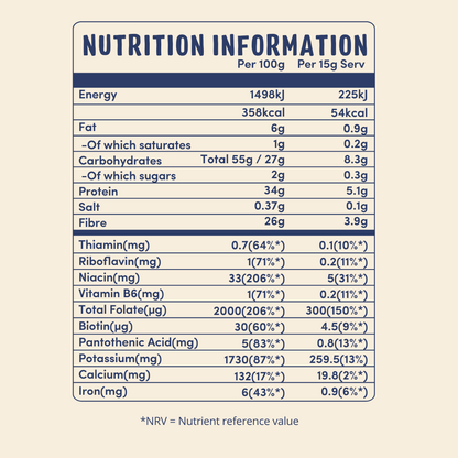 Organic nutritional yeast nutritional information - natural B vitamins and protein content